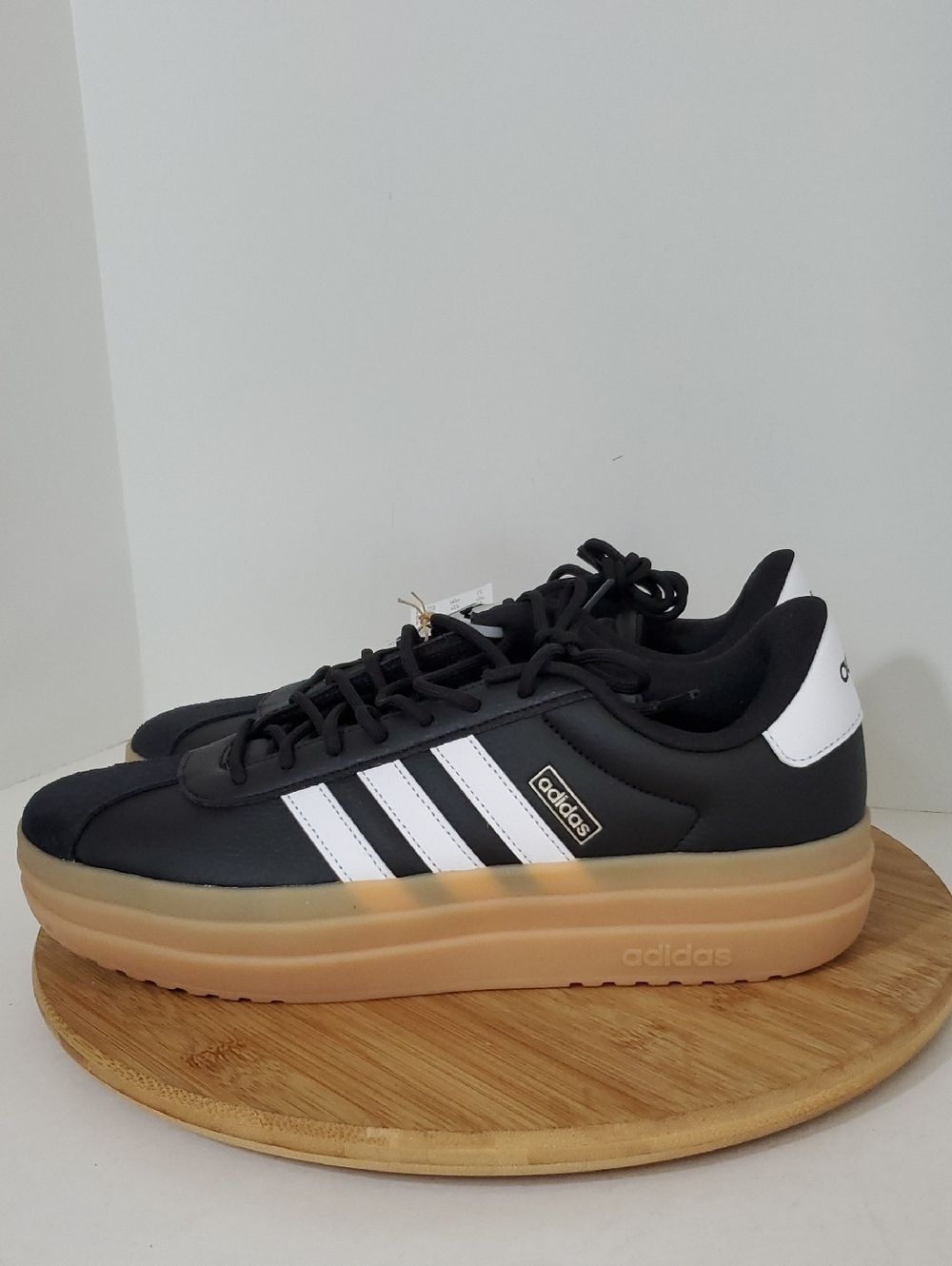 adidas VL Court Bold Platform Sneakers Black White Women's Size 11 NWT - Picture 3 of 7